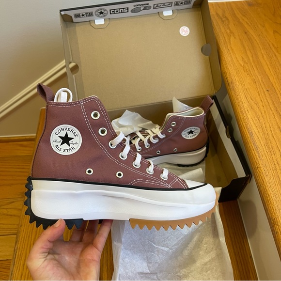 NWT Converse Run Star Hike Platform in saddle high top Chuck Taylor - Picture 6 of 11